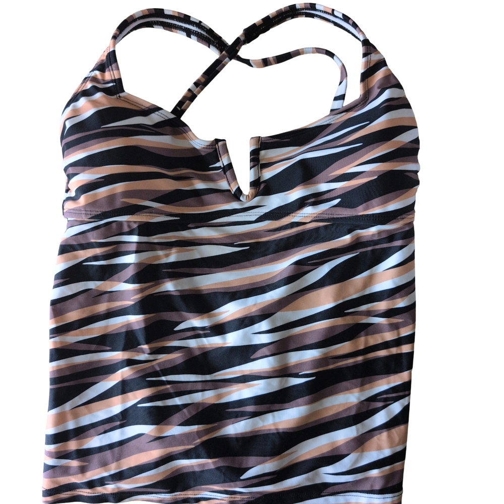 Salt + Cove Multicolor Striped Swim Top